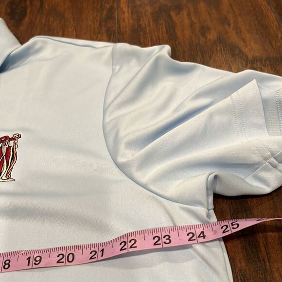 Adidas Perf Polo light blue color size XL with Merlin Embroidered on chest NWT - Picture 7 of 8
